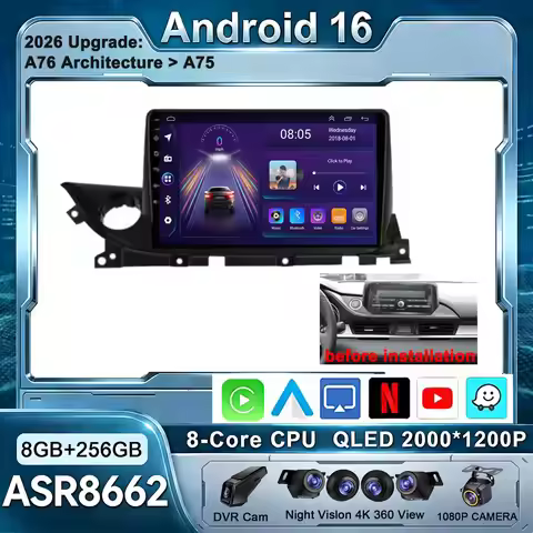 Android 16 For Mazda 6 Mazda6 III 3 GJ GL ATENZA 2018 2019 2020 2021 Car Radio Multimedia Player Nav
