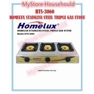 HOMELUX HTS-3060 Dapur Gas Cooker Stove Triple Tornado Burner 3X times fast cooking better mss1033 煤