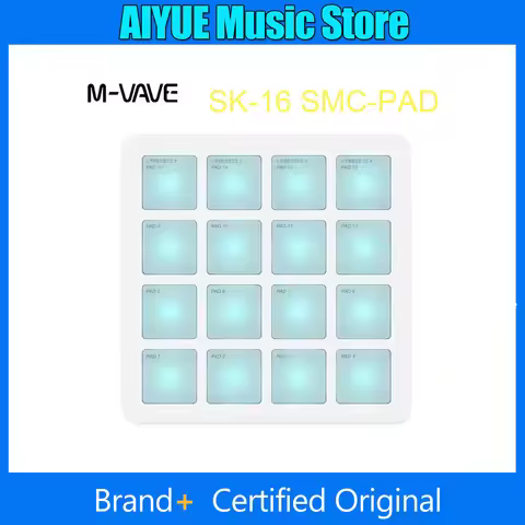 M-VAVE SK-16 SMC-PAD Wireless MIDI Controller Pocket Pad USB-C Interface Portable Design Suitable Pe