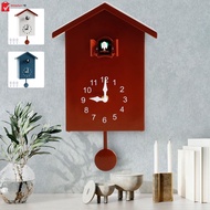 Cuckoo Clock Plastic Cuckoo Wall Clock with Bird Tweeting Sound Hanging Bird Clock Battery Operated Cuckoo Clock for Home Living Room SHOPSKC7087