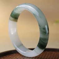 Natural Xinjiang Tianshan Jade Bracelet Standard width Bangle Ice Float Flower Shetai Jade Bracelet