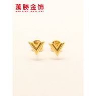 Emas 916 Subang V 916黄金V耳环