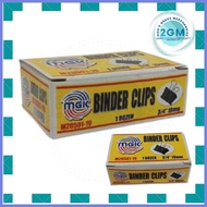 ◙ ◲ ☜ MGK BINDER CLIPS, COLOR: BLACK, 12 PCS/BOX