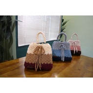 Tritone Crochet Bag/Knit Bag/Korean Bag/Zipper Bag