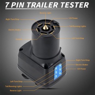 7 Way RV Blade Trailer Light Wiring Tester Hitch LED 7Pin Plug Connector Adapter