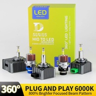 2Pcs LED Car Headlights Bulb High Low Beam D1S D2S D3S D4S D5S D8S HID Xenon Replacement Lights Supe