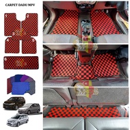 CARPET DADU FOR MPV (6PCS) , Carpet Checkmatt, karpet kereta , universal , mpv alza, exora, grand li