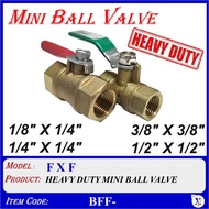 (2pcs) HEAVY DUTY MINI BALL VALVE - BFF-12FF, 22FF, 33FF, 44FF (1/8" / 1/4" / 3/8" / 1/2")