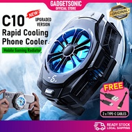 Phone Cooler Fan C10 Mobile Gaming Fast Cooling Radiator Rapid Ice Cold Handphone Game Kipas Fon