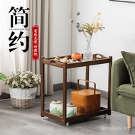 Side Table Influencer Bedside Trolley Sofa Shelf Living Room Storage Mobile Rental House with Wheels