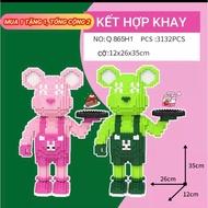 [ Hot ]COMBO 2 bộ Lego Gấu Bearick có khay (HÀNG CHUẨN LOẠI 1 HẠT ĐẸP)