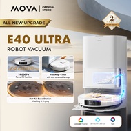MOVA E40 Ultra Robot Vacuum | 19000Pa | Hot-Air Self Cleaning | Extendable Mop | Anti-Tangle Side Br