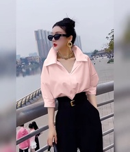 Áo Công Sở Nữ Áo Sơ Mi Nữ Hàng Thiết Kế Cao Cấp Thiết Kế Sành Điệu Tôn Dáng Mã K64