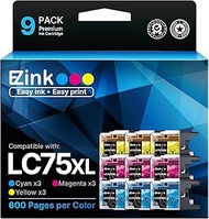 E-Z Ink (TM) Compatible Ink Cartridge Replacement for Brother LC75 LC71 LC79 XL LC-75 LC LC-71 to Us