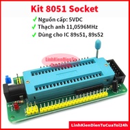 Kit 8051 40-Pin Expansion Socket - Integrated 89S52 Chip Loader, 89S/AVR charging circuit