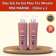 MSK MARINE Color Preserving Shampoo and Conditioner - 350ml x 2, Prevents Hair Fade.