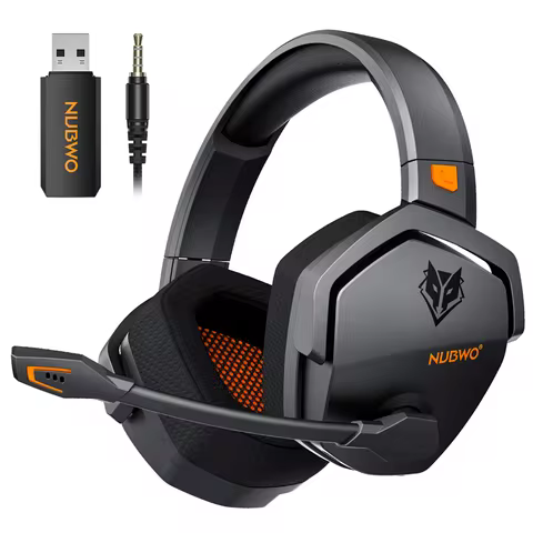 NUBWO G06 Dual Wireless Gaming Headphones 2.4GHz Bluetooth 5.3 Headsets Gamer with Microphone for PS