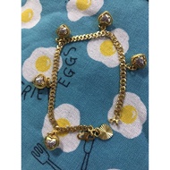 Gold916 love pendants bracelet/金916爱心🧡吊坠手链