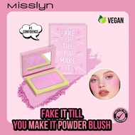 MISSLYN-FAKE IT TILL YOU MAKE IT Powder Blush,Matte Powder Blush With Mirror,High Pigmented, Natural