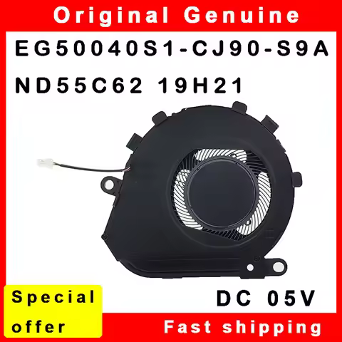 Laptop CPU Cooling Fan Cooler for Dell Latitude 7410 ND55C62 19H21 EG50040S1-CJ90-S9A 0PJG0