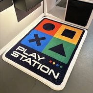 PS5 Gaming Pattern Rug, Fluffy Faux Wool Area Rug, Waterproof Stain Resistant Non-Slip, Soft Comfort