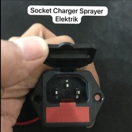 Socket Lubang Charger Aki Sprayer Elektrik DGW pertanian di lengkapi Fuse