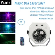 Laquitalo Magic Ball Disco Laser Light RGB Laser Projector Party Light DJ Lighting Effect For Weddin