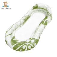 Swimming Air Mattress Portable Water Hammcok Lounger PVC Foldable with Backrest Armrest Summer Party Beach Adult Toy