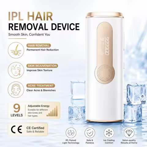 2026 IPL Pulsed Light Hair Removal Device with Cooling Function, 999,900 Flashes, 3-in-1 Laser Hair 