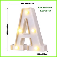 ◡  ⏡ ✑ 3D Led Letter Light Name Letter Standee Lettering Name for Backdrop Birthday Decoration Par
