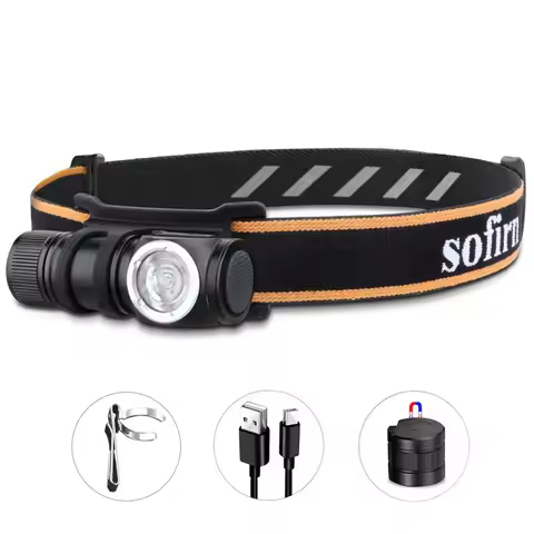 Sofirn HS10 TN-3535 90CRI LED Headlamp 1100lm USB C Rechargeable 16340 Mini Flashlight with Magnet T