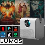 The projector LUMOS RAY 5 Years Warranty Q3 PRO Mini 6000 Lumens HD 1080P 4K WiFi LED Smart Android Projector for Home T