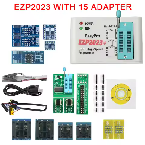 EZP2023 USB SPI Programmer+ 15/18 Adapter CH554T Chip Test Clip Sop8/16 Support 24 25 93 95 EEPROM F