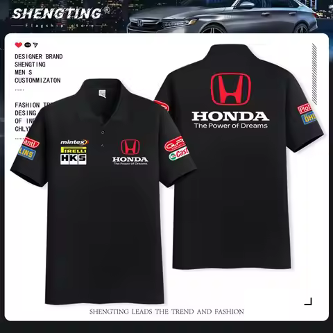 Honda car modification culture polo shirt short sleeved men's and women's 4S store employees can cus