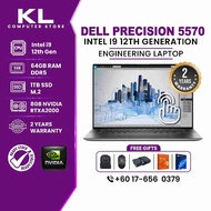 NEW Dell Precision 5570 i9 12Gen Workstation 64GB RAM RTX A2000 8GB 15.5” OLED Touch Engineering Lap