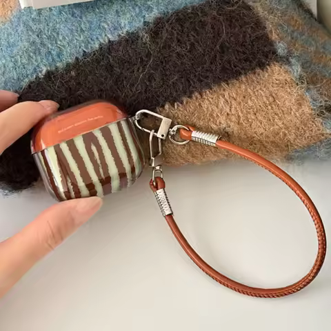 Fashion Irregular stripe Earphone Case For Apple Airpods Pro 2 3 4 Cover For Airpod Pro2 Silicone Cu