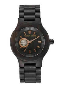 Freedom&Seed日本木頭腕錶:匠系列機械 烏木款