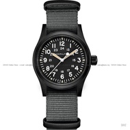 HAMILTON H69409930 Men's Watch Khaki Field Mechanical 24-hr 38mm Nato Strap Grey Disclosure Day Josh