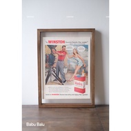 Original vintage Winston advertising painting on LIFE/POST magazine period 1940s - 1960s