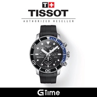[Official Tissot Warranty] Tissot T120.417.17.051.02 Men's Seastar 1000 Quartz Chronograph Silicone Watch T1204171705102