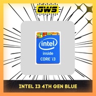 Intel Stickers i3 4TH GEN BLUE  For Laptop/Desktop
