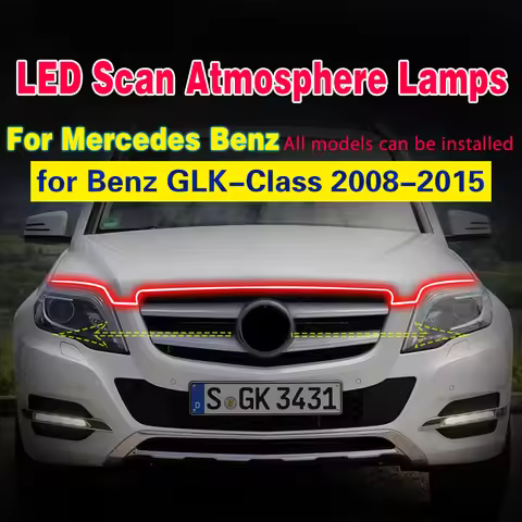 1Pcs Car 12V LED Daytime Running Light Driving Lamp DRL Scan Starting Fog Lamp Bright Strip for Merc