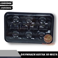 LAMPU DEPAN MOTOR DAYMAKER KOTAK HEADLAMP 10 LED PREDATOR CB TIGER ORI