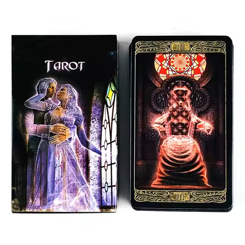 Tarot Cards A 78 Deck English Visions Prediction Fate Divination Edition Deck Borad Playing Games,Fa