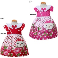 MAWAR Rose dot dress/baby dress/girl's dress/girl's dress/girl's dress/selling girl's dress/mini dre