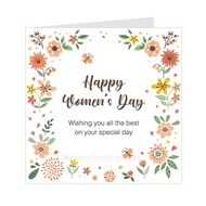 Combo of 4 pieces of greeting cards for Women's Day March 8 and October 20 - Small Gray card 09PN08