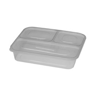 FR-1200S-3C Disposable Plastic Food Container 3 Compartments [ 50sets± ] 1200ml -Felton