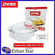 Pyrex Casserole 1.4L With Lid Dapur Glass