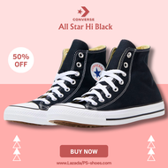 รองเท้าสุดฮิต Converse all star high black OST56152-1351-1-37 รองเท้าผ้าใบคอนเวิร์ส หุ้มข้อ สีดำ