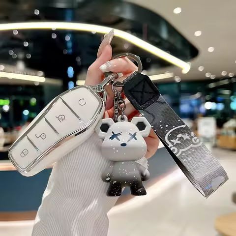 TPU Car Key Case Cover Fob Holder for BYD Tang EV600 Han EV Yuan ATTO 3 Song PLUS Pro MAX DMI Qin Ke